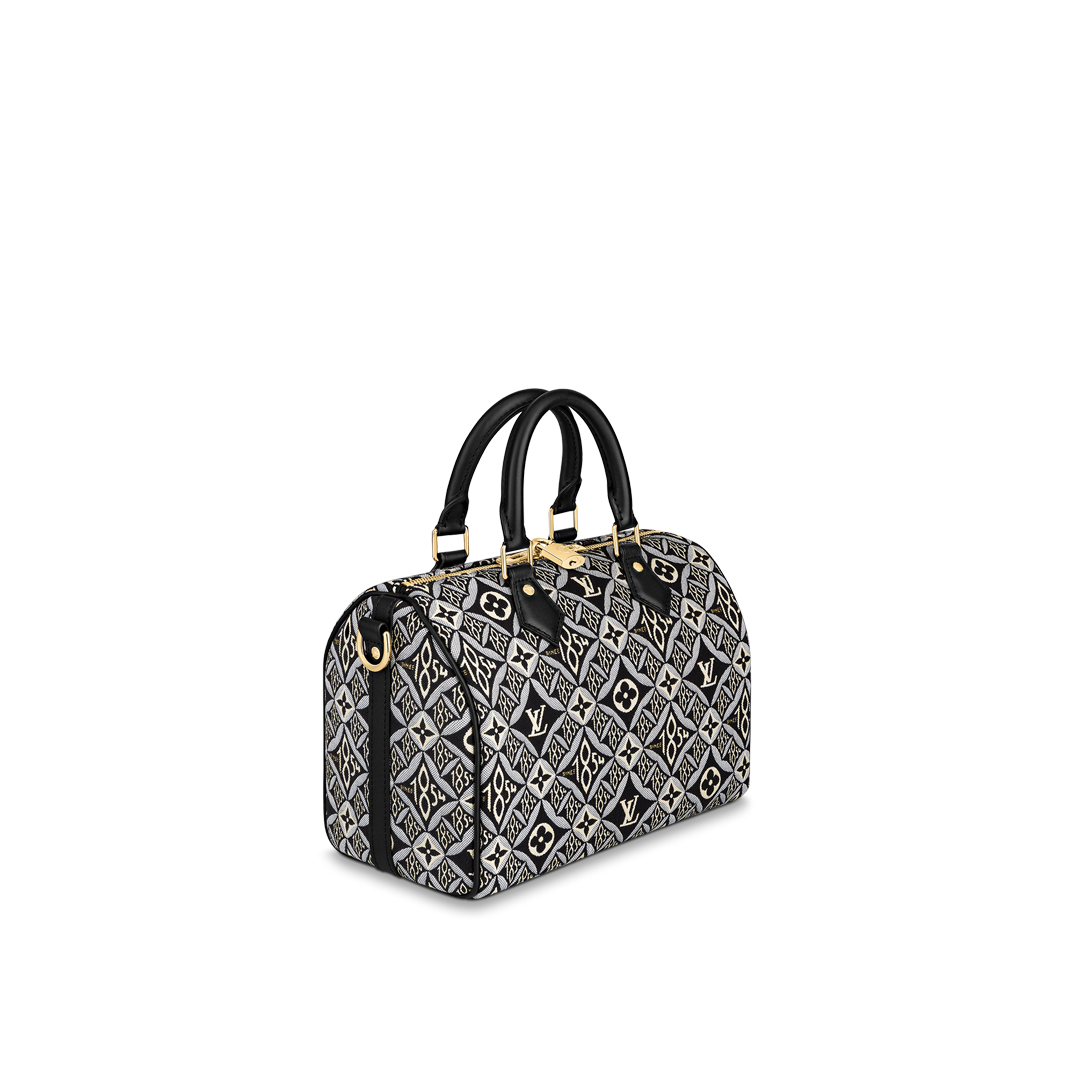 Louis Vuitton SINCE 1854 SPEEDY BANDOULIERE 25 Monogram Handbag M45769 Black